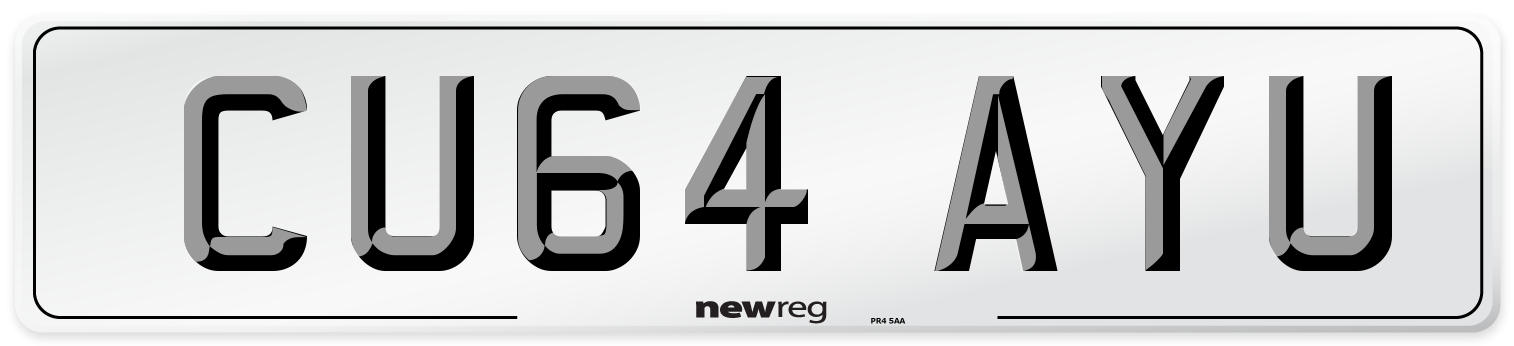 CU64 AYU Number Plate from New Reg
